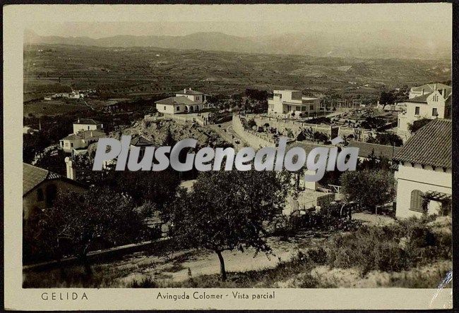 Vista parcial de la Avinguda Colomer de Gelida (Barcelona)