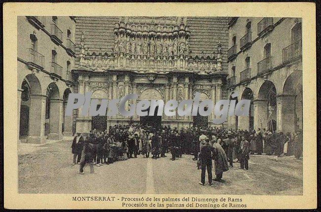 Procesión de Las Palmas del Domingo de Ramos de Montserrat (Barcelona)