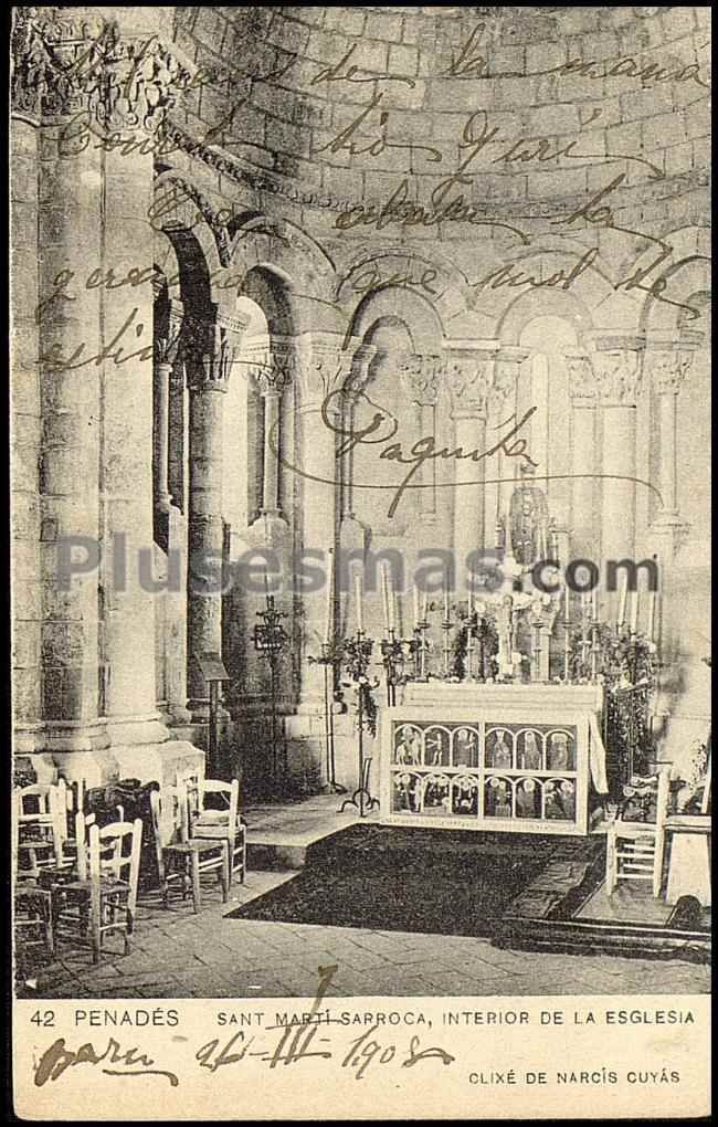 Interior de la Iglesia Sant Martí Sarroca en Barcelona