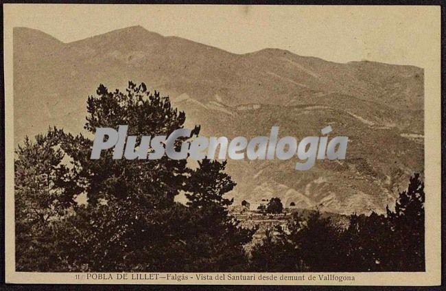 Vista del Santuari desde Demunt de Vallfogona de Falgás de Pobla de Lillet (Barcelona)