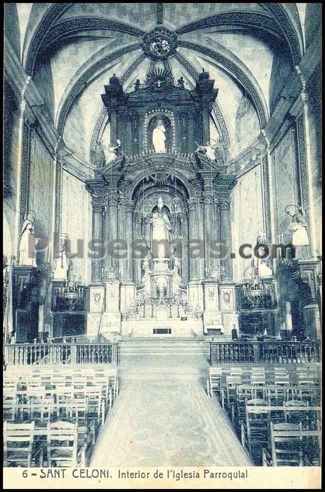 Interior de la iglesia parroquial de sant celoni en barcelona