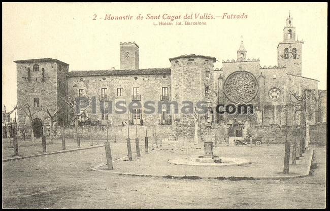 Monasterio de Sant Cugat del Vallés-Fachada en Barcelona