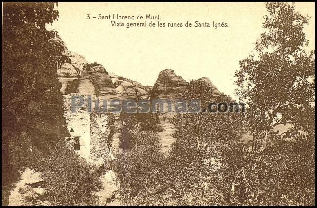 Vista general de les runes de sta. ignés en barcelona