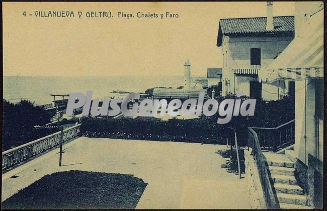 Chalets y Faro de la Playa de Vilanova i Geltrú (Barcelona)