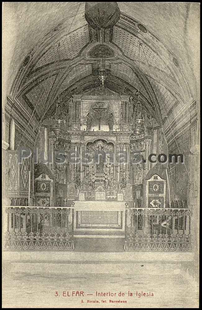 Interior de la iglesia nuestra señora del far en el far (girona)