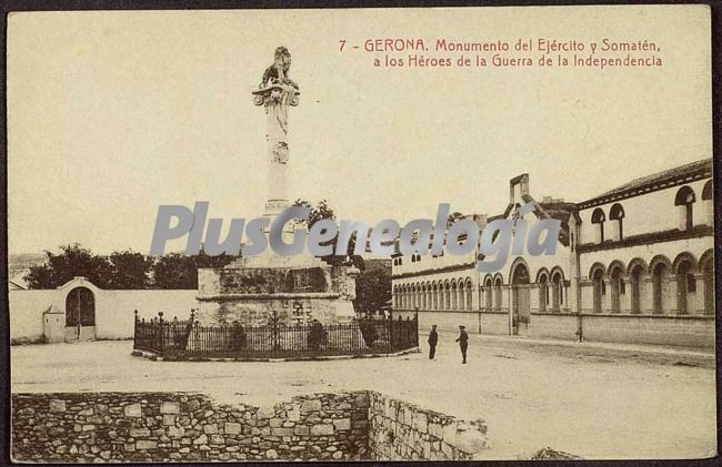 Monumento del ejército y somatén, a los héroes de la guerra de la independencia de girona