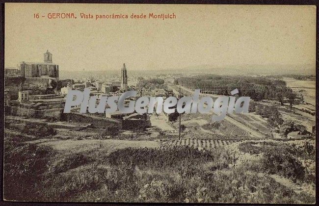 Vista panorámica de girona desde montjuich