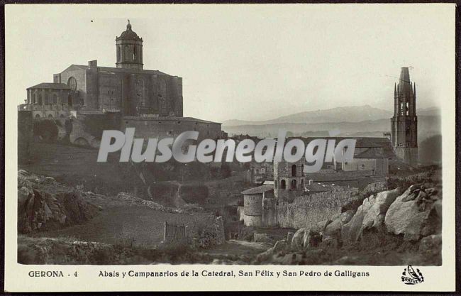 Absis y campanarios de la catedral, san félix y san pedro de galligans de girona