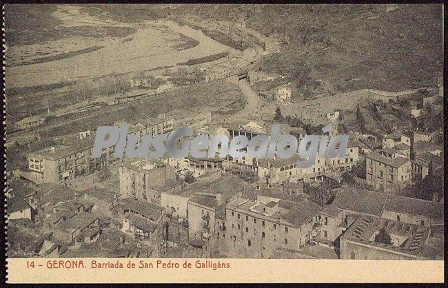 Vista aerea de la barriada de san pedro de galligáns de girona