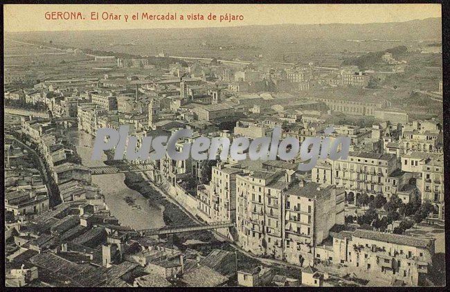 El mercadal a vista de pájaro de girona