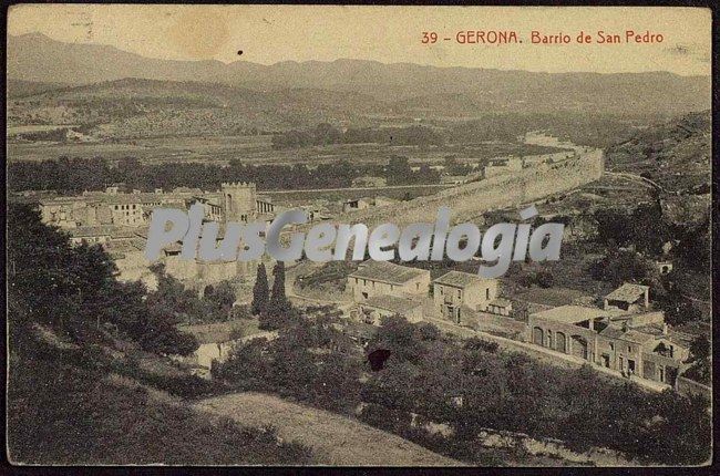 Vista aerea del barrio de san pedro de girona