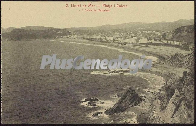 Platja i caleta en lloret de mar (girona)