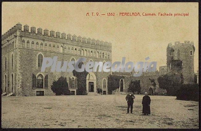 Fachada principal del castillo de perelada (girona)