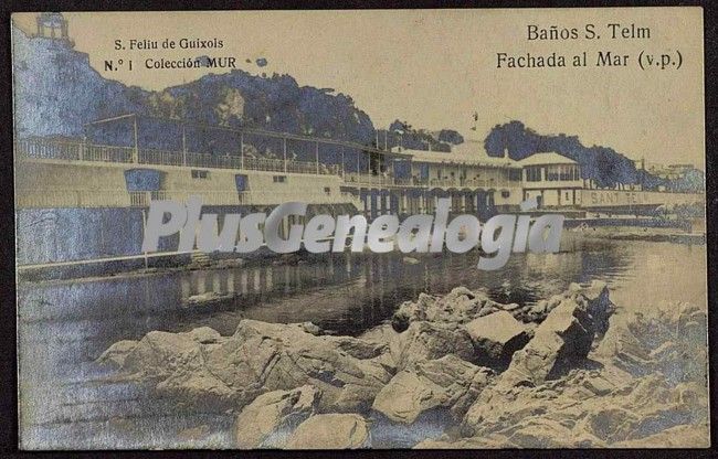 Fachada al mar de los baños de s. telm de san feliu de guixols (girona)