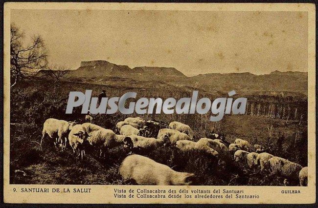 Vista de collsacabra desde los alrededores del santuario de sant feliu de pallarols (girona)