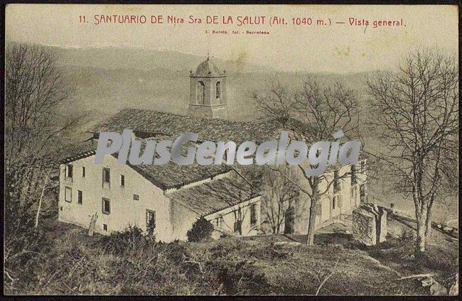 Vista general del santuario de nuestra señora de la salut en sant feliu de pallarols (girona)