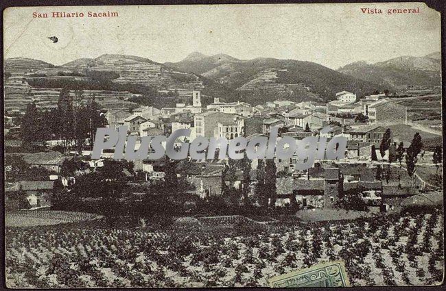 Vista general de sant hilari sacalm (girona)