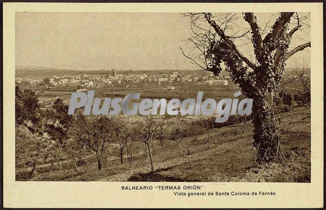 Vista general de santa coloma de farnés (girona)