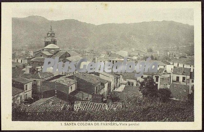 Vista parcial de santa coloma de farners (girona)