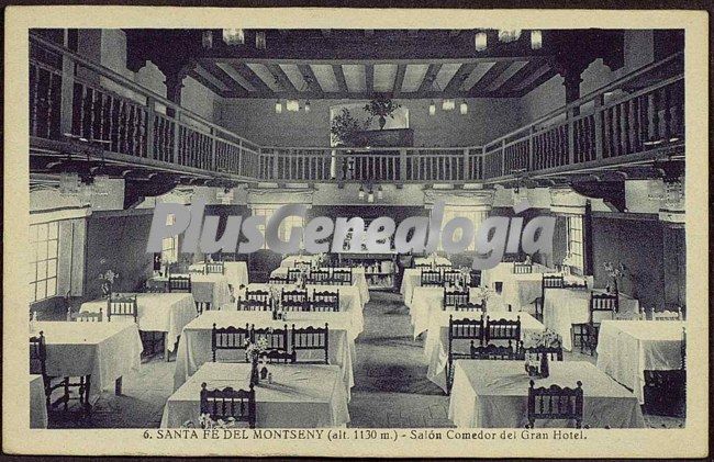 Salón comedor de gran hotel en santa fe del montseny (girona)