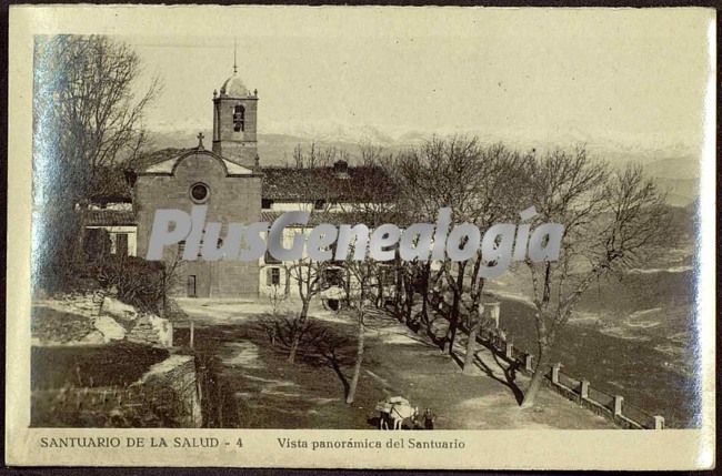 Vista panorámica del santuario de la salud de terradas (girona)