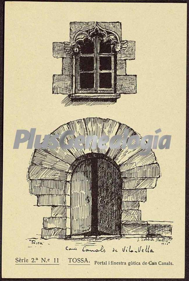 Portal i finestra gótica de can canals de tossa de mar (girona)