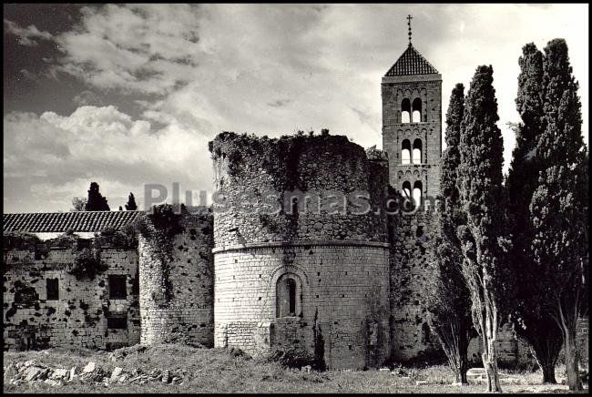 ábside y torre del siglo xii de santa maria de vilabertrán (gerona)