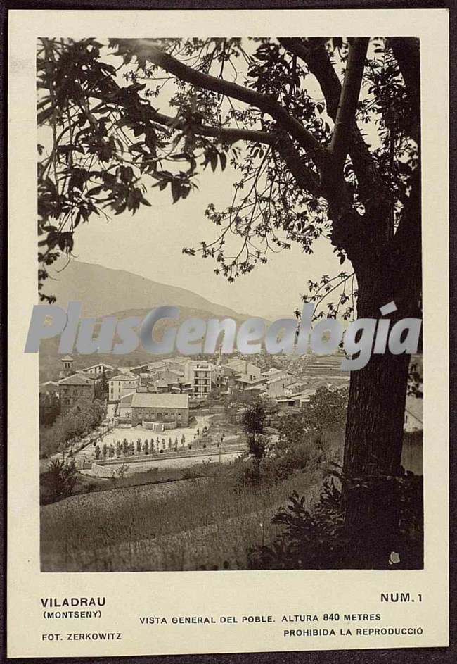 Vista general del poble de viladrau (girona)