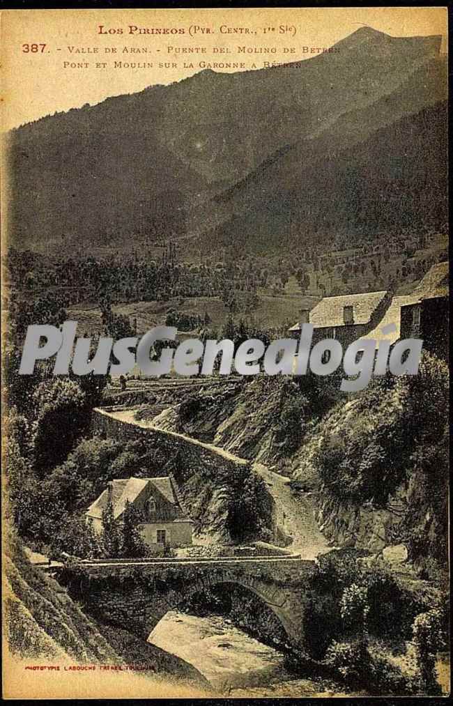 Pont e moulin sur la garonne de betren (lleida)