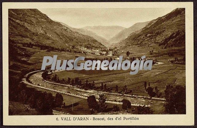 Vista del valle de arán en bossots (lleida), des d´el portillón