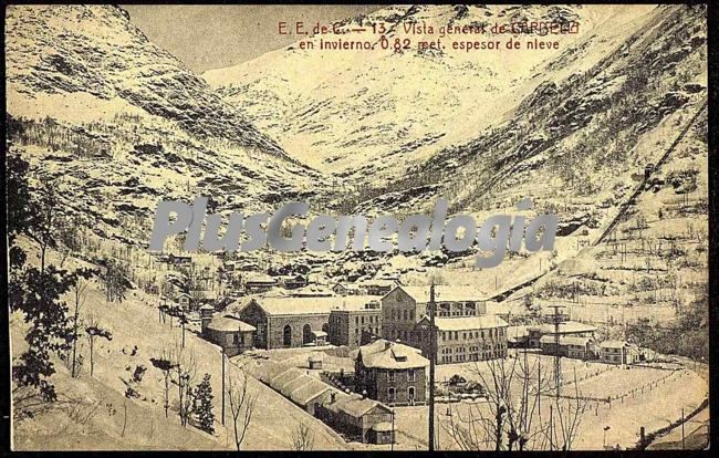 Vista general de capdellena (lleida) en invierno