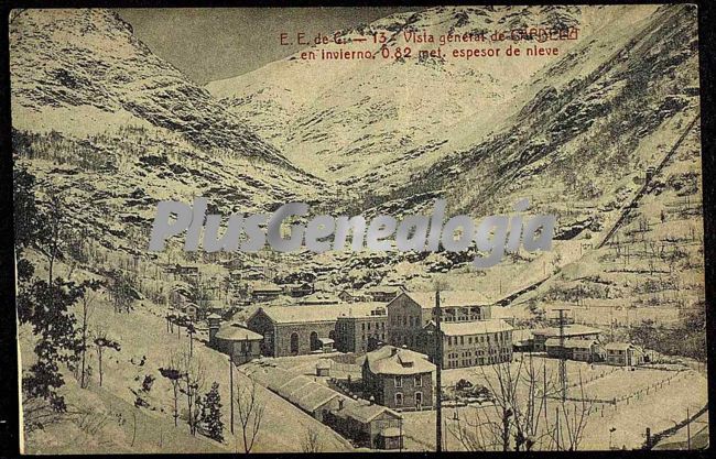 Vista general de capdellena (lleida) en invierno