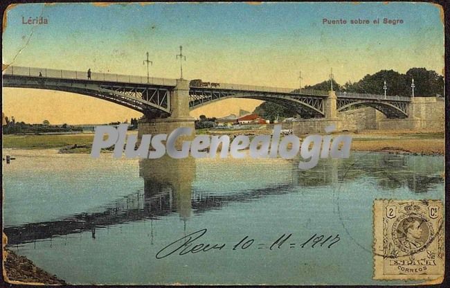 Puente sobre el segre de lleida