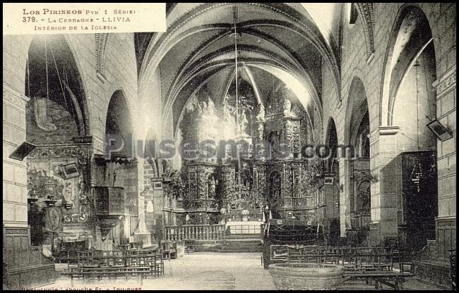 Interior de la iglesia de llivia (lleida)