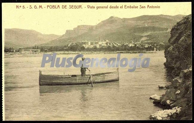 Vista general desde el embalse de san antonio de pobla de segur (lleida)