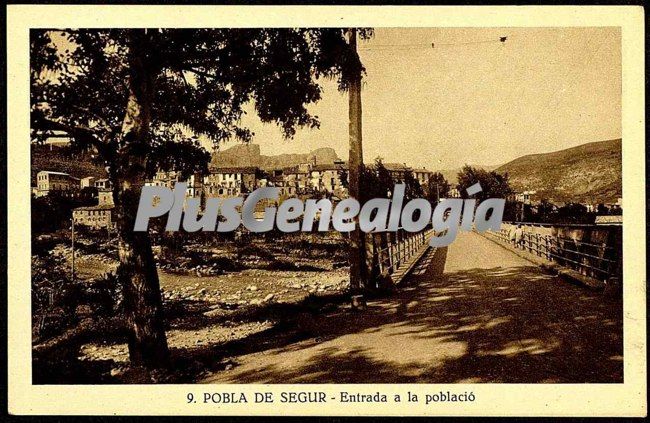 Entrada al pueblo de pobla de segur (lleida)