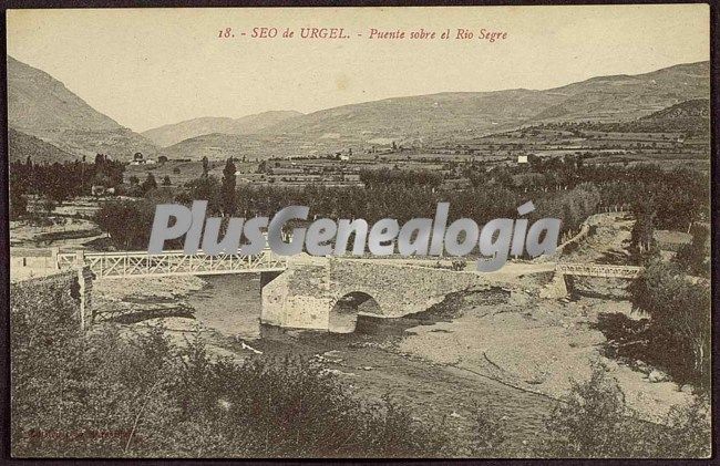 Puente sobre el río segre de seo de urgel (lleida)