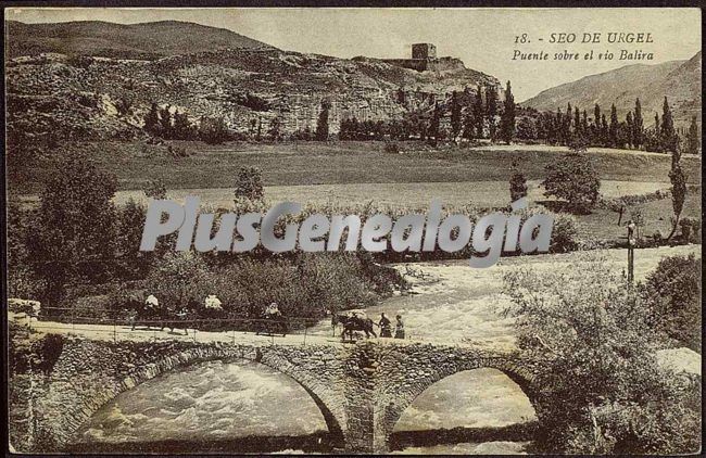 Puente sobre el río balira de seo de urgel (lleida)