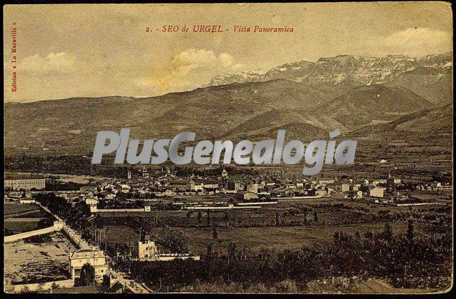 Vista panorámica de seo de urgel (lleida)