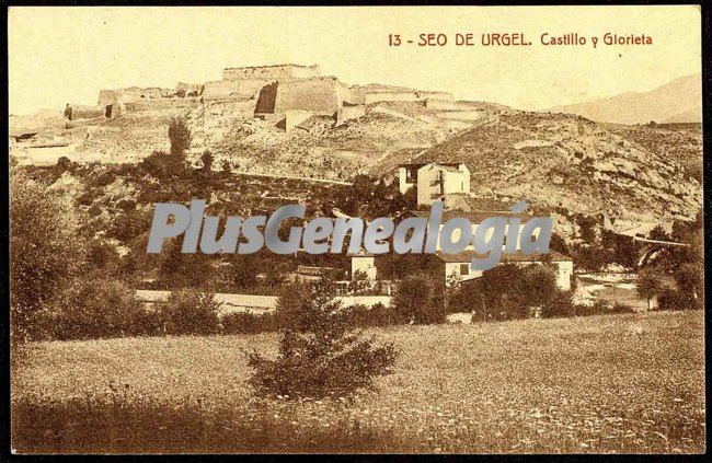 Castillo y glorieta de seo de urgel (lleida)