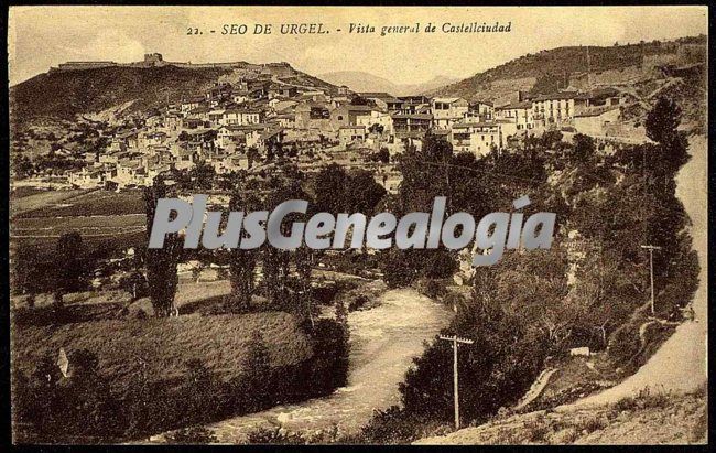 Vista general de castellciudad de seo de urgel (lleida)