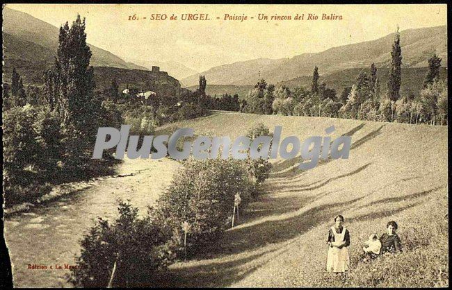 Un rincón del río balira, paisaje de seo de urgel (lleida)