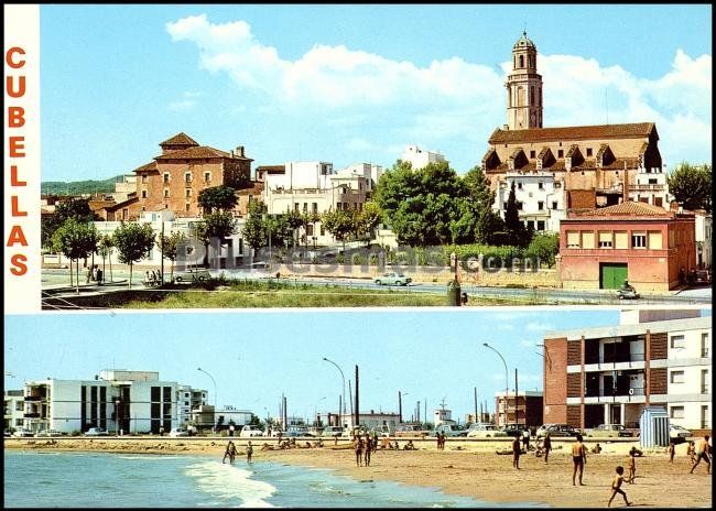 Vista parcial y playa de cubellas (tarragona)