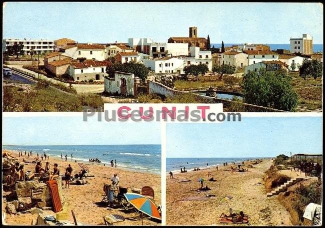 Diversos aspectos de la ciudad y la playa de cunit (tarragona)