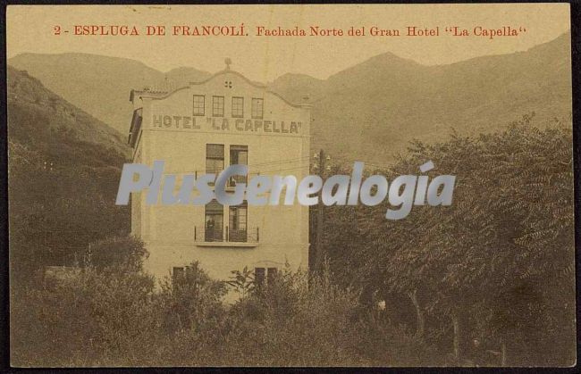 Fachada norte del gran hotel la capella de espluga de francolí (lleida)