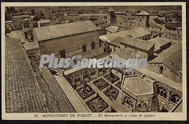 El monasterio de poblet (tarragona) a vista de pájaro