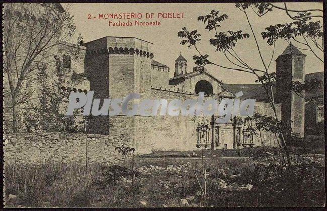 Fachada noroeste del monasterio de poblet (tarragona)