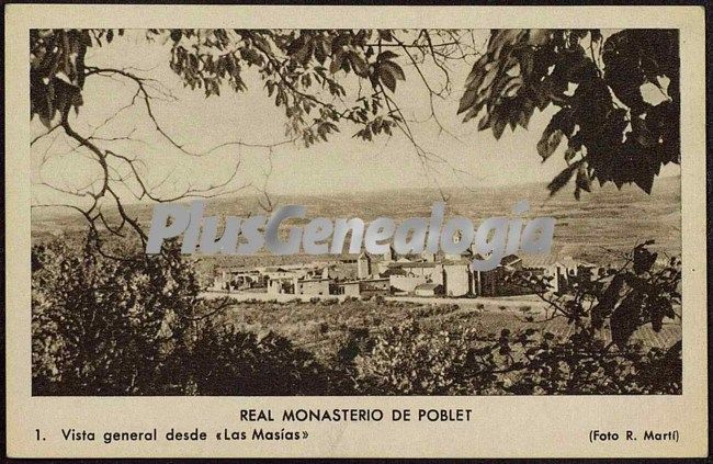 Real monasterio de poblet (tarragona) vista general desde la masías