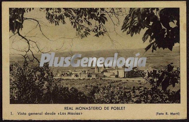 Vista general desde las masías del real monasterio de poblet (tarragona)