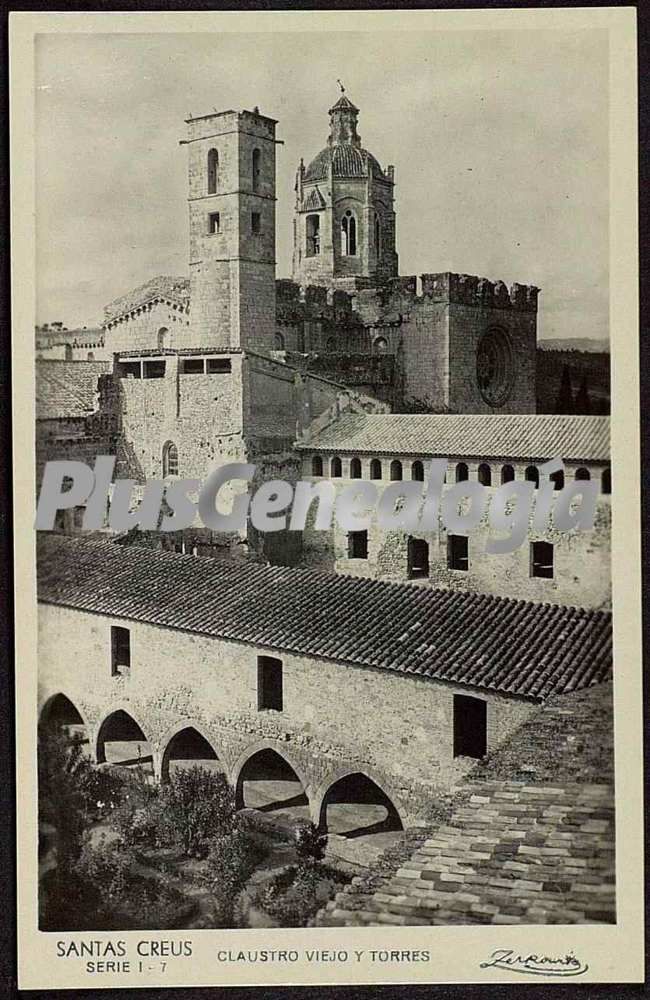 Claustro viejo y torres de santa creus (tarragona)